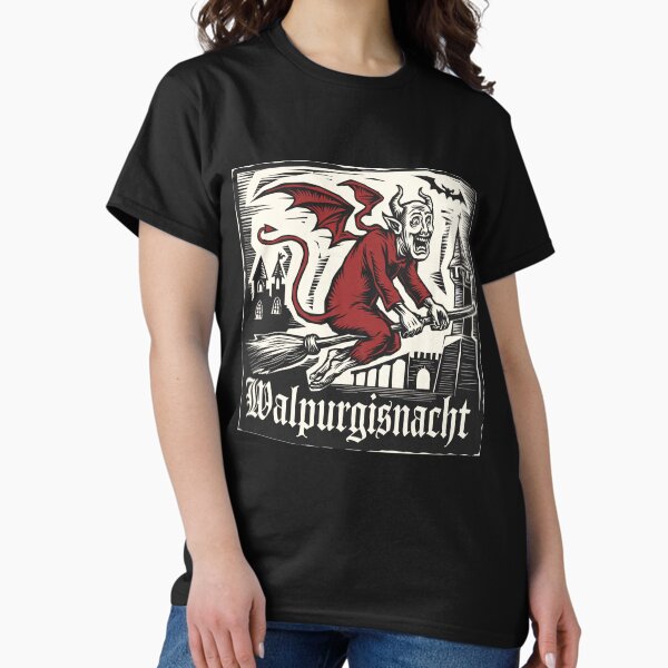 Vista previa del artículo con la obra «Walpurgisnacht Hexen Noche Diablo y Escoba Escena Gótica», diseñado y vendido por yoddel.