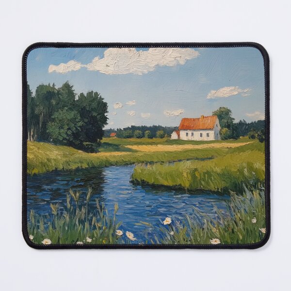 Item preview, Belarus landscape | Post-impressionist painting style designed and sold by ComicsFactory.