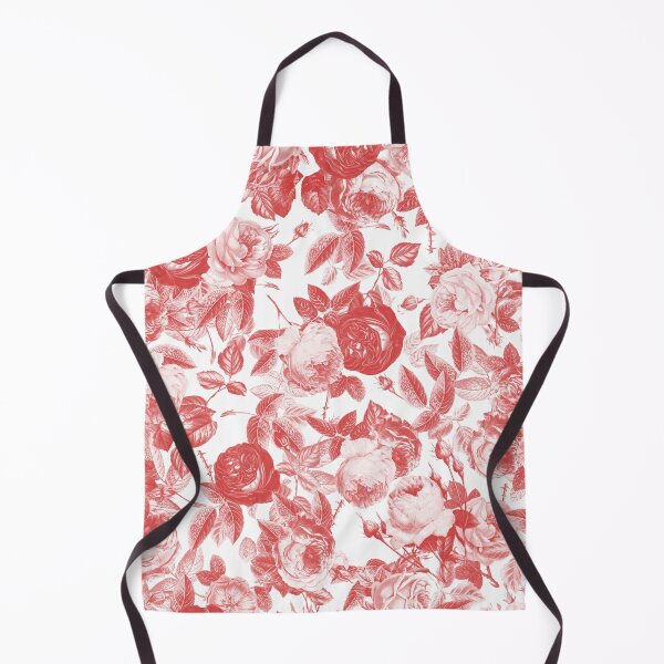 Item preview, Romantic Vintage Red White Roses Floral Toile Pattern designed and sold by tanjica.