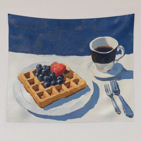 Aperçu de l'œuvre Gaufre belge | Style de peinture postimpressionniste créée et vendue par ComicsFactory.