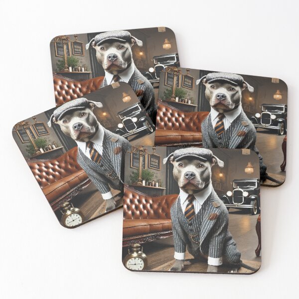Item preview, The Peaky Pitbull: 1920s Gangster Elegance designed and sold by AbstractAnom.