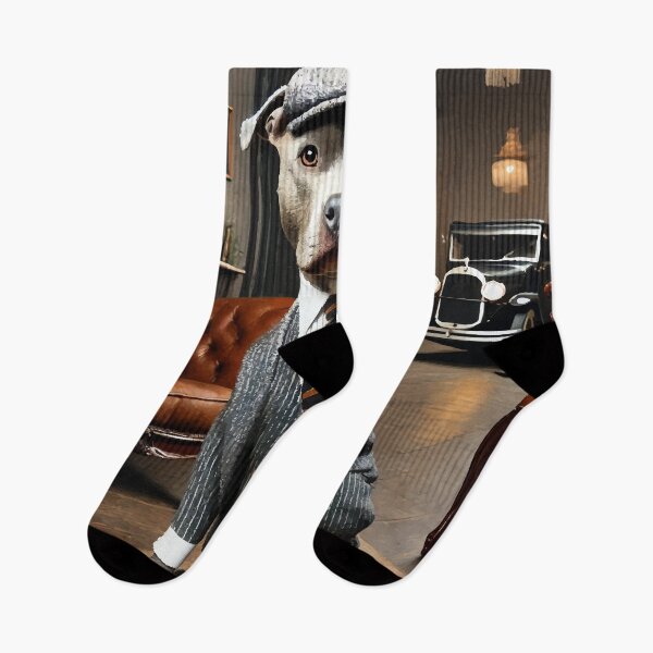 Item preview, The Peaky Pitbull: 1920s Gangster Elegance designed and sold by AbstractAnom.