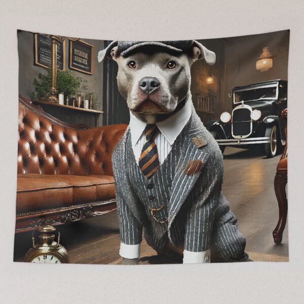 Item preview, The Peaky Pitbull: 1920s Gangster Elegance designed and sold by AbstractAnom.