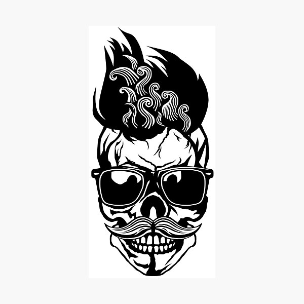Item preview, hipster skull skull mustache mustache designed and sold by Achille3777.