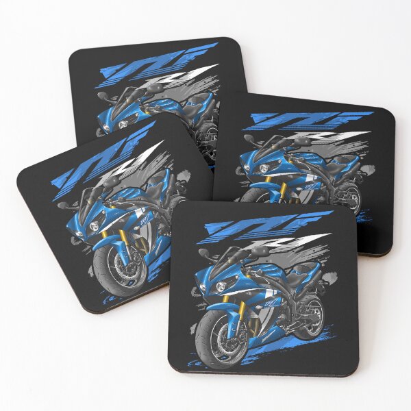 Artikelvorschau, Yamaha YZF-R1 2012 (Team Yamaha Blau & Weiß) für Motorradfahrer entworfen und verkauft von MotoApparelHub.