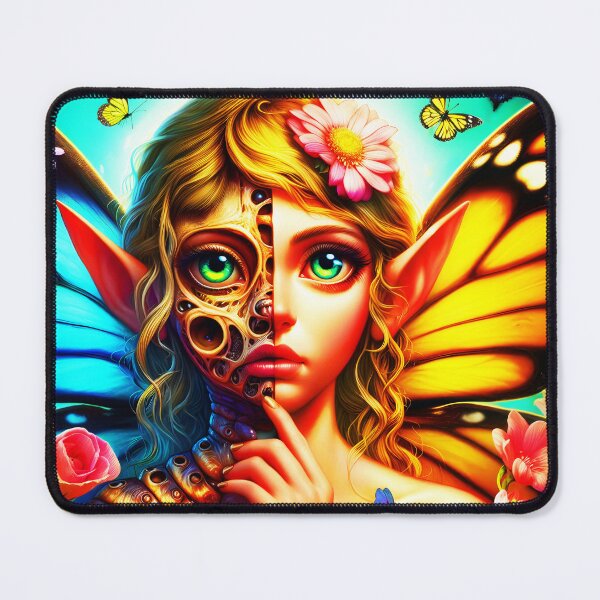 Item preview, Fae Anatomy half divided portrait of a worm transformations into fae designed and sold by EmeraldeaArt.