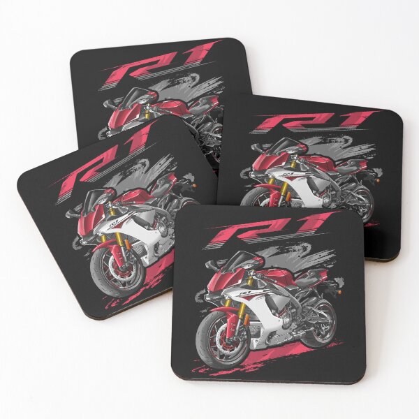Item preview, Yamaha YZF-R1 2015 (Rapid Red & Pearl White) for Motorcycle Riders designed and sold by MotoApparelHub.