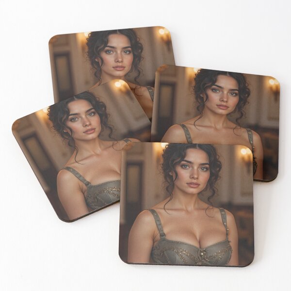 Item preview, Medieval Woman in Detailed Evening Dress designed and sold by AIGirlsMag.
