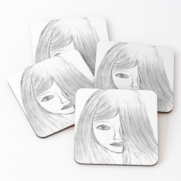 Item preview, Handrawn girl face  designed and sold by McFleur's Lens.