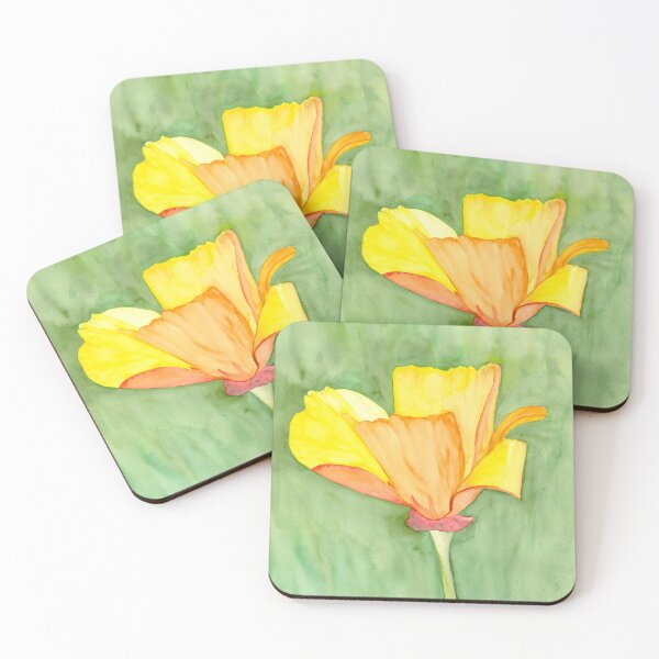 Item preview, California Poppy, original watercolor painting designed and sold by SharonRoseR.