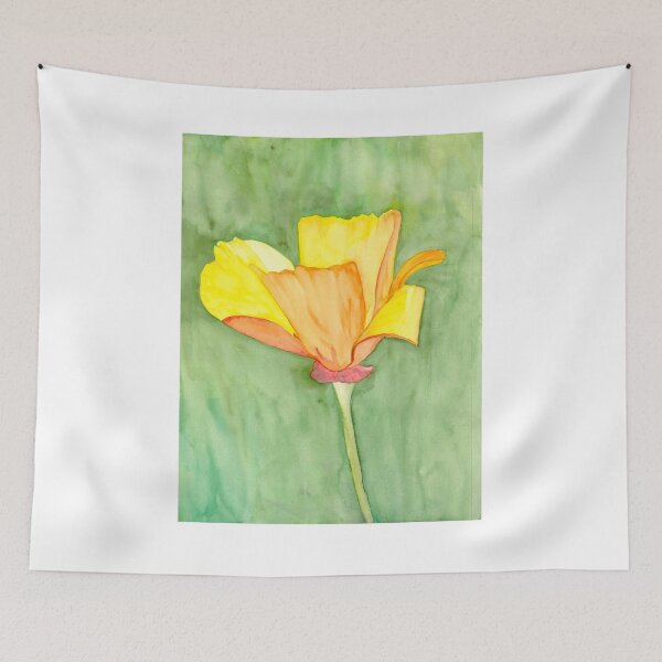 Item preview, California Poppy, original watercolor painting designed and sold by SharonRoseR.