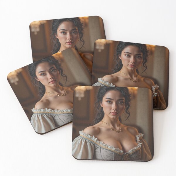 Item preview, Elegant Medieval Woman in Detailed Dress designed and sold by AIGirlsMag.