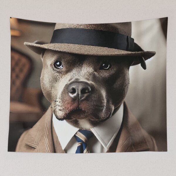 Item preview, The Gentleman Gangster: 1940s Pitbull Elegance designed and sold by AbstractAnom.