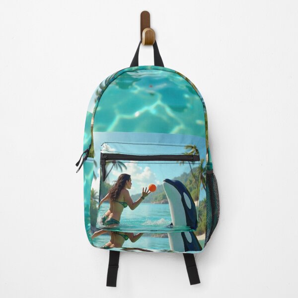 Item preview, Playing with orca in lagoon designed and sold by PhilDreams.