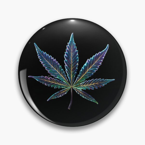 Item preview, green and blue marijuana leaf  designed and sold by EccentricsByE.