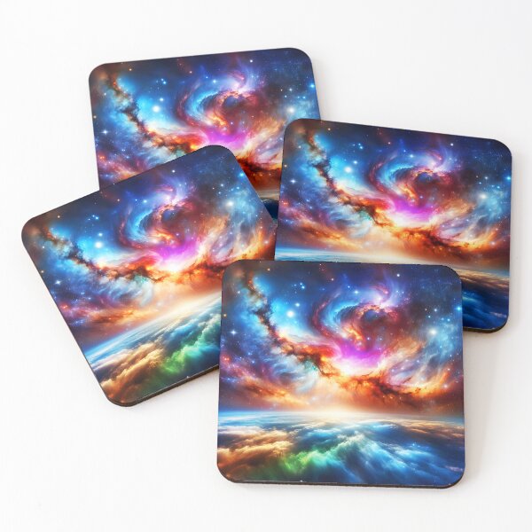 Item preview, colorful nebula outside space galaxy designed and sold by EmeraldeaArt.
