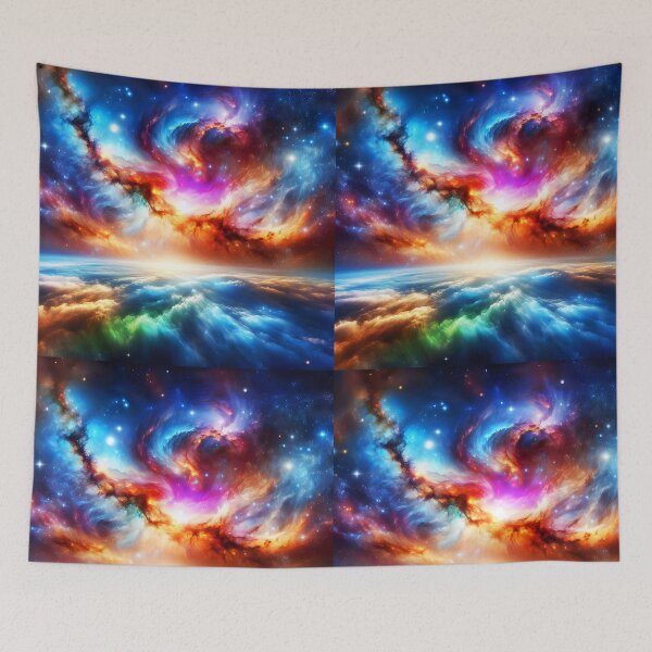 Item preview, colorful nebula outside space galaxy designed and sold by EmeraldeaArt.