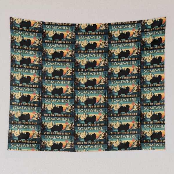 Item preview, Somewhere With My Pomeranian Vintage Hiking Camping Gift designed and sold by Guarddogdrive.