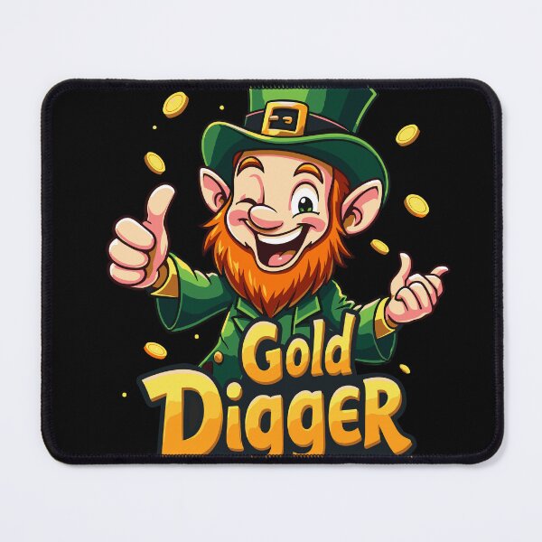 Item preview, Funny Gold Digger Leprechaun Design designed and sold by ThreadsInfinite.