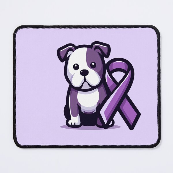 Item preview, Dog With Purple Awareness Ribbon designed and sold by HealthCoreCommunity.