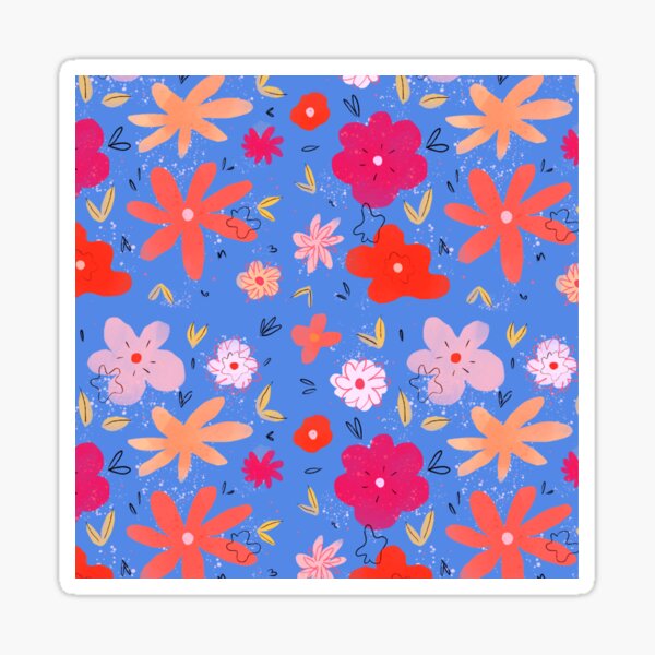 Vista previa del artículo con la obra «Flores garabateadas», diseñado y vendido por RaddyMae.