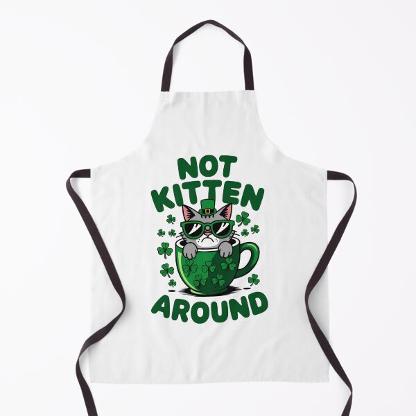 Item preview, Not Kitten Around – Funny St. Patrick’s Day Cat designed and sold by Taans-Creation.