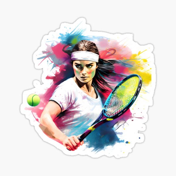 Item preview, Confident Tennis Slice – Female Athlete in Action Design designed and sold by HOME25.