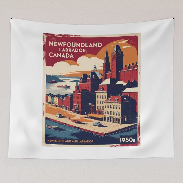 Item preview, Newfoundland and Labrador Canada 1950s Vintage Travel Tourism designed and sold by TravelersGems.
