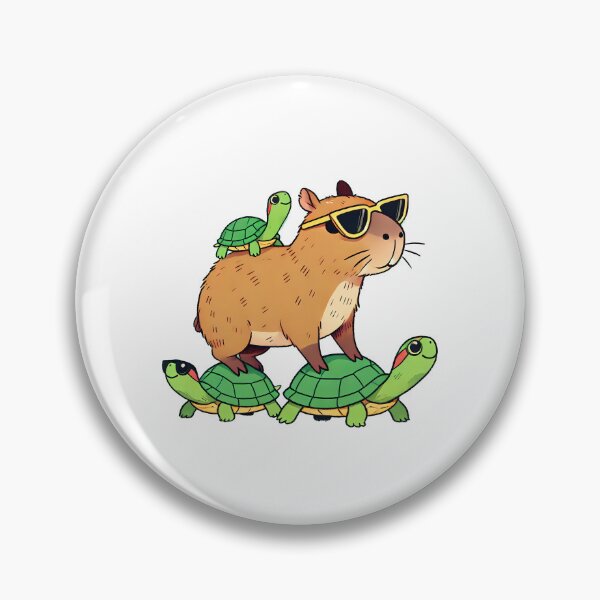 Item preview, Capybara with Turtle Friends: Relaxing Walk designed and sold by Polarisofficial.