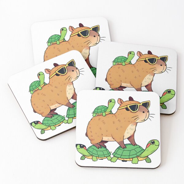 Item preview, Capybara with Turtle Friends: Relaxing Walk designed and sold by Polarisofficial.
