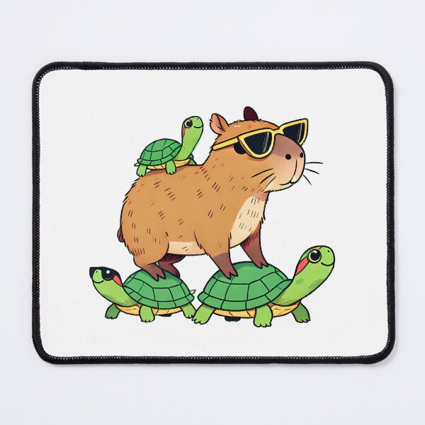 Item preview, Capybara with Turtle Friends: Relaxing Walk designed and sold by Polarisofficial.