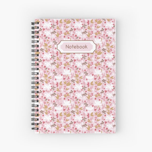 Item preview, Whimsical Light Pink Ditsy Floral Spiral Notebook designed and sold by Butterfly & Daisy Design Studio.