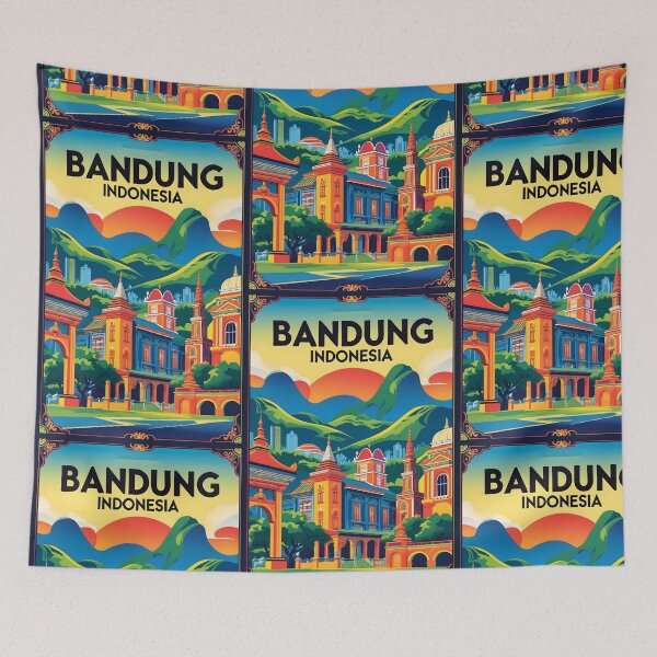 Item preview, Bandung Indonesia Vintage Travel Tourism designed and sold by TravelersGems.