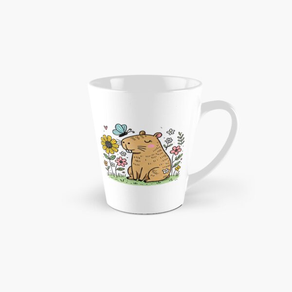 Aperçu de l'œuvre Capybara avec papillon : Journée champêtre florale créée et vendue par Polarisofficial.