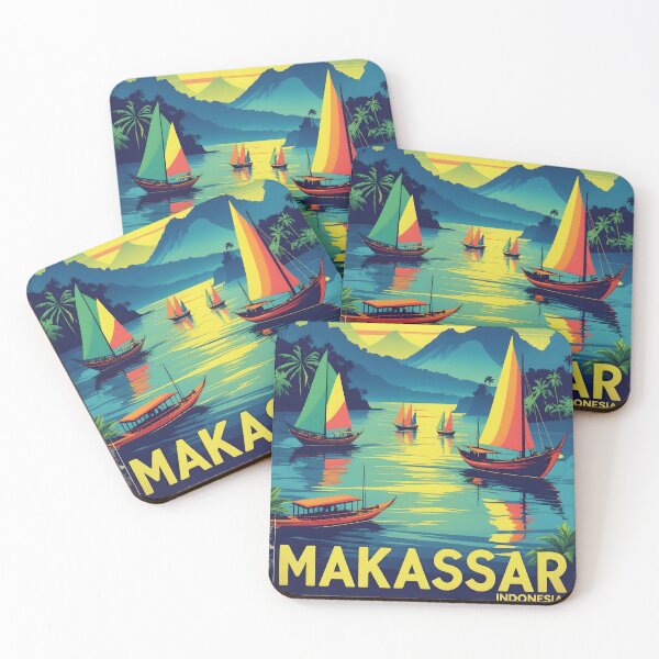 Item preview, Makassar Indonesia Vintage Travel Tourism designed and sold by TravelersGems.
