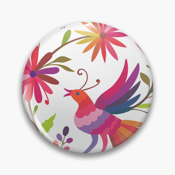 Item preview, bright hand drawn bird ornament designed and sold by InshynaArt.