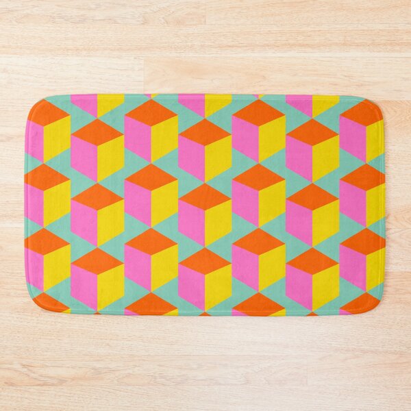 Item preview, Retro Geometric Cube Pattern in Vibrant Colors designed and sold by JuneJournal.