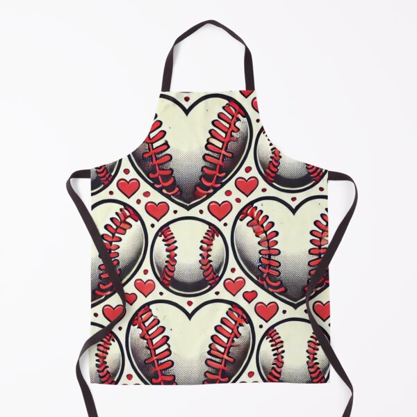 Item preview, Ball Heart Pattern with Baseball Stitching designed and sold by Merchbes.