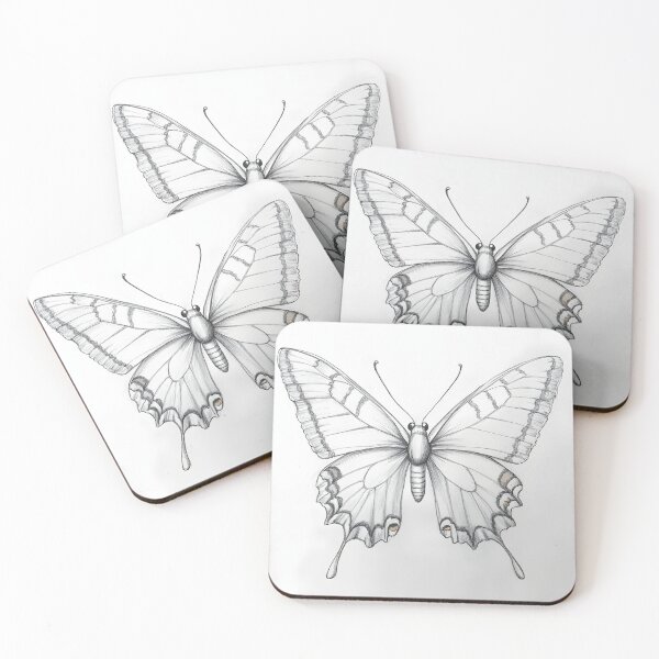 Item preview, Realistic monarch butterfly pencil drawing designed and sold by Pencil-Art.