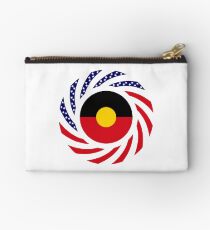 Australian Aboriginal American Multinational Patriot Flag Series Zipper Pouch