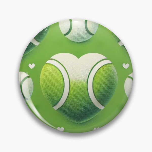 Artikelvorschau, Ball-Herz-Muster mit Tennisball-Design entworfen und verkauft von Merchbes.