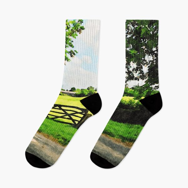 Item preview, Serene watercolor landscape of the Cotswolds countryside with pastoral views designed and sold by GestaltImagery.
