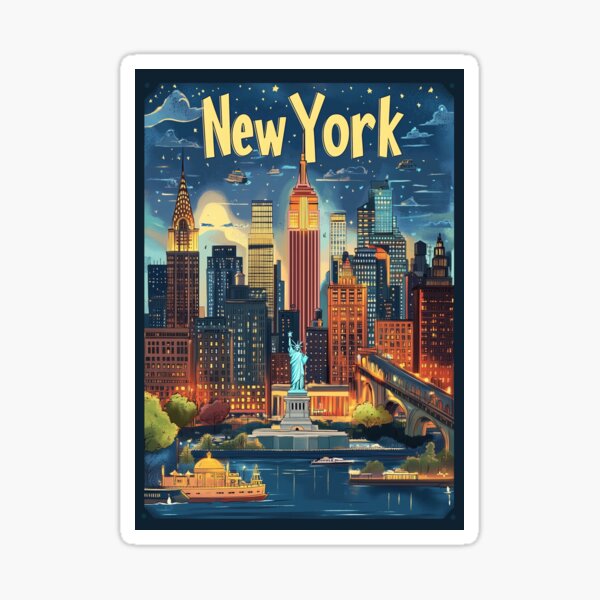 Item preview, New York graphics travel poster designed and sold by TheArtistOf2022.