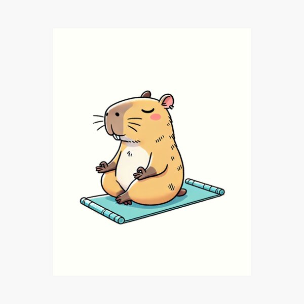 Item preview, Meditating Capybara: Peace and Relaxation designed and sold by Polarisofficial.