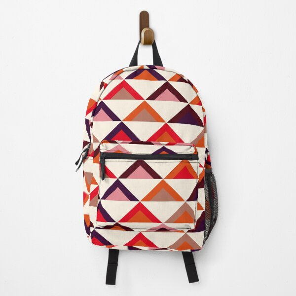Item preview, Retro Geometric Triangle Pattern in Warm Earth Tones designed and sold by JuneJournal.