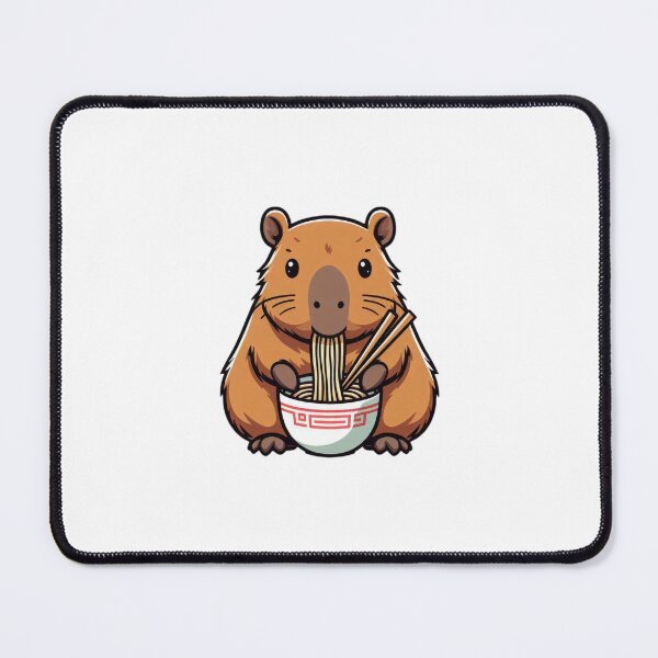 Item preview, Gluttonous Capybara: Enjoying a Bowl of Ramen designed and sold by Polarisofficial.