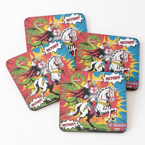 Item preview,  St. George’s Day in pop art style designed and sold by Mystic Wild Studio.