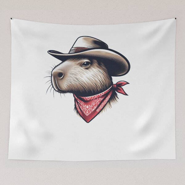 Item preview, Cowboy Capybara with Red Bandana: Classic Detail designed and sold by Polarisofficial.