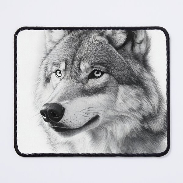 Item preview, Realistic Wolf pencil drawing  designed and sold by Pencil-Art.