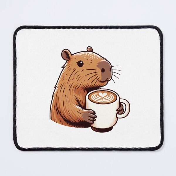 Item preview, Capybara Cafetero: Enjoying a Latte with Art designed and sold by Polarisofficial.